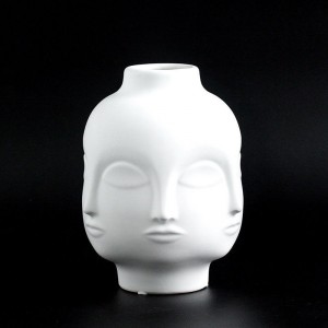 Ladies Face Head Planter Vase Human Face Flower Vase Succulent Pot Garden White   263834476572